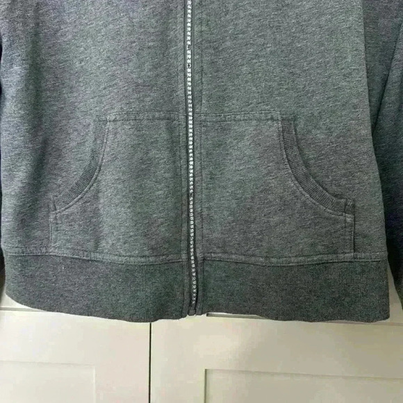 New York & Company Women’s Gray Crop Zip up Sweatshirt Hoodie size: Med - Picture 6 of 9